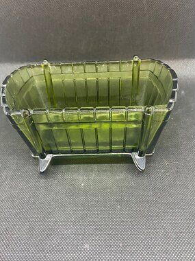 Indiana Glass Olive Green Cradle